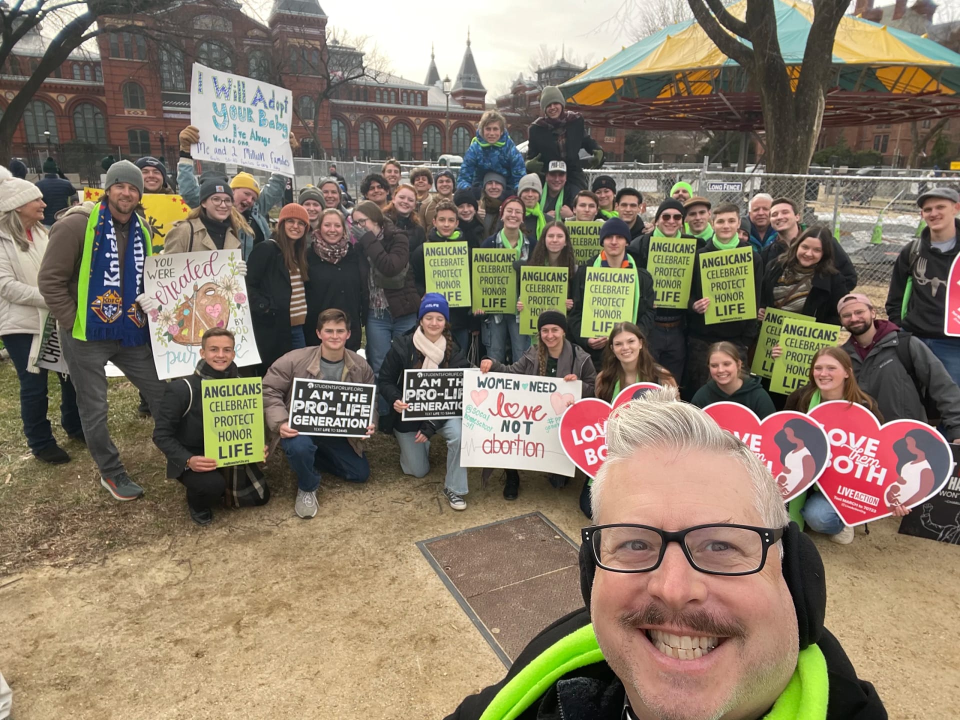 group of students at the March for Life.
