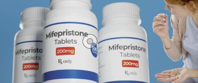 women taking abortion pill mifepristone